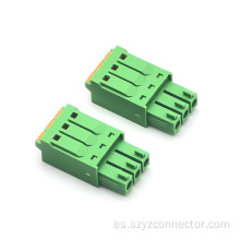 Bloques de terminales enchufables de 3,5 mm hembra verde 3P